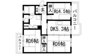 中山五月台9号棟の物件間取画像